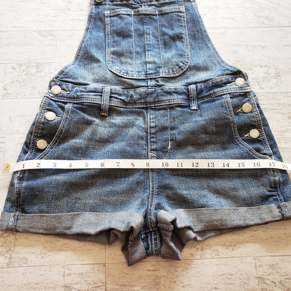 Old Navy Jeans Bib Shorts Size Extra Small - Picture 7 of 7